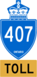 Highway 407 toll marker