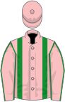 Pink, green braces and seams on sleeves