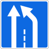 End of a right lane