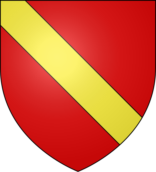 File:Blason gueules-bande or.svg