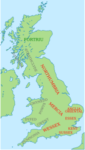 Map of Anglo-Saxon Britain