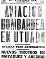 Image 24El Imparcial headline: "Aviation (US) bombs Utuado" during Nationalist revolts. (from History of Puerto Rico)