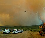 Goodwin Fire burning in the Bradshaw Mountains