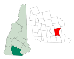 Location in Hillsborough County, New Hampshire