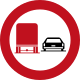 Overtaking is prohibited for large vehicles.