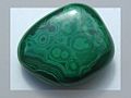 Polished malachite.