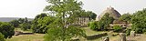 D-20. A panoramic view of the group of Buddhists monuments at Sanchi, including monolithic pillars, a sanctuary, a monastery and a palace, dating to the 2nd century BCE, and now a UNESCO world heritage site.