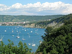 Slovenian coast with cliffs