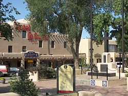 Taos Plaza and the Hotel La Fonda