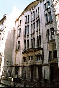 Exterior de la sinagoga de la Rue Pavée, diseñada por Hector Guimard (1913).