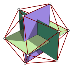 Icosahedron with planes