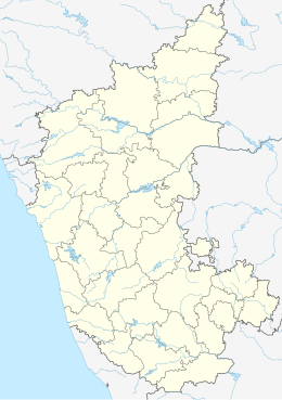 Map of Karnataka with mark showing location of Power Plant