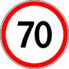 70 km/h maximum speed limit