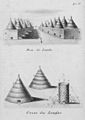 Image 7A drawing of Lunda houses by a Portuguese visitor. The size of the doorways relative to the building emphasizes the scale of the buildings. (from Zambia)