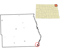 Location of Drayton, North Dakota