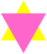 El triángulo rosa sobre el amarillo representaba a homosexuales judíos en los Campos de concentración Nazi.