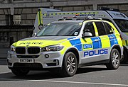 A BMW X5 ARV - indicted by the yellow dots around the vehicle