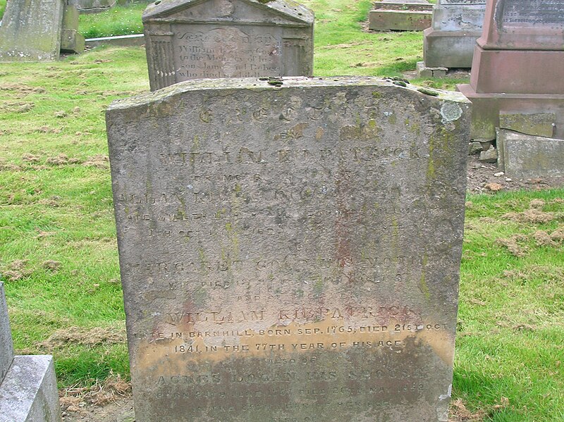 File:William Kilpatrick's Headstone.JPG