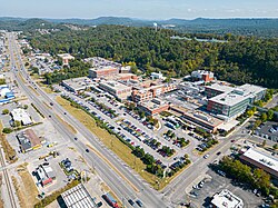 Aerial view of Highway 31 in Alabaster, AL