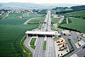 The former Herleshausen border crossing on the Inner German border, looking into West Germany.