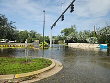 Flooded intersection