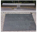 Memorial panel for the victims of the attack on the site of the Munich Olympic Park