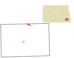 Location of Enderlin, North Dakota