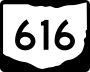 State Route 616 marker