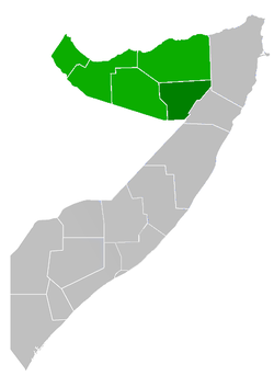 Location in Somalia.