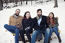 The Crane Wives in Winter 15. Pictured from left to right: Dan, Kate, Ben, and Emilee