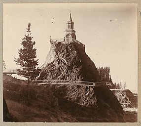 Часовня на вершине горы в 1910 году. Фото С. М. Прокудина-Горского