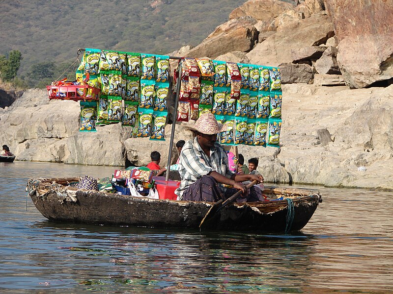 File:India-TamilNadu-Hogenakkal-falls-Coracle-Cafeteria.jpg