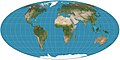 Image 13 Mollweide projection Map: Strebe, using Geocart The Mollweide projection is an equal-area, pseudocylindrical map projection generally used for global maps of the world or night sky. The projection was first published by mathematician and astronomer Karl Mollweide of Leipzig in 1805 but reinvented and popularized in 1857 by Jacques Babinet. The projection trades accuracy of angle and shape for accuracy of proportions in area, and as such is used where that property is needed, such as maps depicting global distributions. More selected pictures