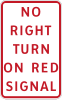 No right turn on red signal