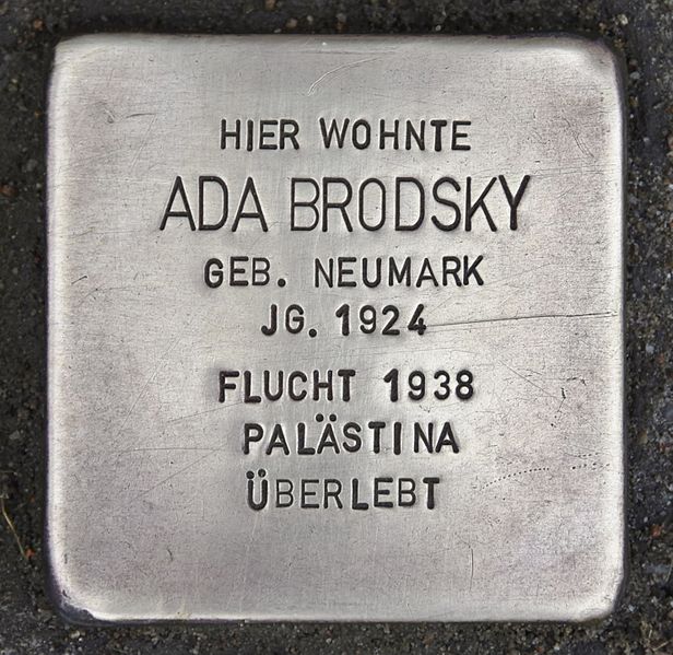 File:Stolperstein für Ada Brodsky.JPG