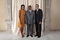 Barack Obama and First Lady Michelle Obama with Faustin-Archange Touadéra at a 2009 reception in New York City.