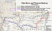 Ohio River and Western Railroad ultimate development and construction phases.