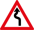 Winding road to left