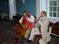 Two reenactor musicians Video of viola da gamba Video of a flute recorder