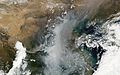 Natural colour satellite image of a smog event in the heart of northern China