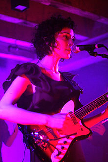 St. Vincent performing in Portland, Oregon in February 2010.