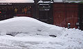 Cars left overnight in Manhattan street parking were generally immobile by morning.