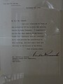 Letter from FDR regarding opening of Dey Mansion to visitors