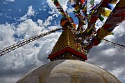 Flags Above Boudha Stupa