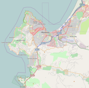 Map showing the location of Carmel River State Beach