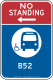 No standing, bus stop with bus route, New York City