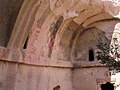 Iconoclastic paintings in a church in Açıksaray