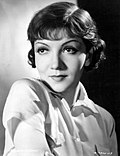 Publicity photo of Claudette Colbert.