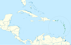 Distribución geográfica del colibrí caribeño gorgiverde.