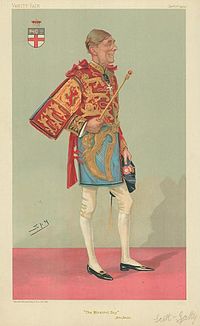 A caricature of Sir Alfred Scott-Gatty